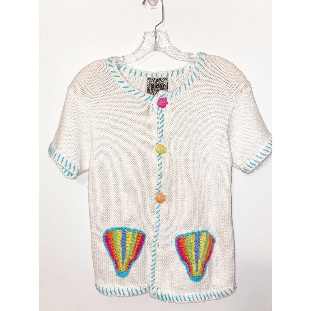 Vintage Curio Cardigan by Jennifer Reed Beach Themed Size Small